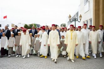 Prières rogatoires à Rabat en présence du Prince héritier Moulay El Hassan et du Prince Moulay Rachid