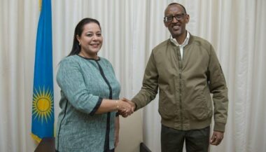 Miriem Bensalah Chaqroun reçue par le président rwandais