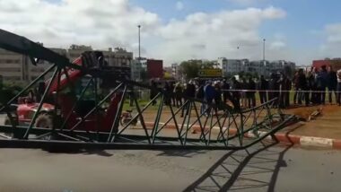 La chute d'une grue fait deux morts à Casablanca