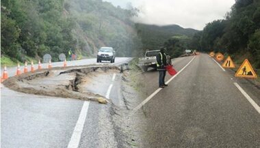 A Chefchaouen, une route nationale endommagée par les pluies