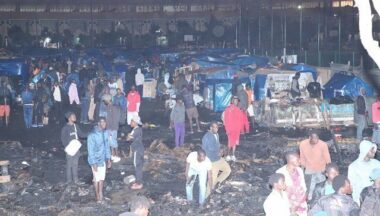 Incendie dans un camp de migrants près de la gare routière Oulad Ziane (Images)