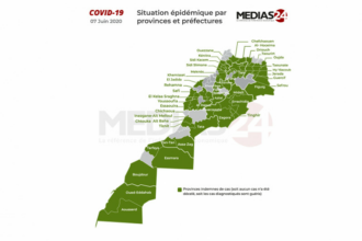 47 provinces sur 75 sans Covid-19 (au dimanche 7 juin à 18H)