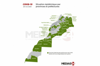 37 provinces sans Covid (situation au jeudi 28 mai à 18H)