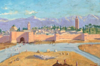 &ldquo;Tour de la Koutoubia&rdquo;, une toile de Churchill mise aux enchères par Angelina Jolie