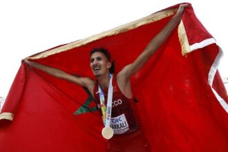 L’athlète marocain Soufiane El Bakkali champion du monde du 3.000 m steeple