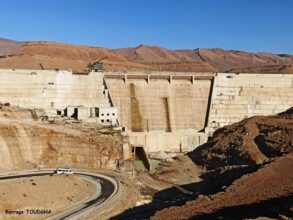 Mise à l'eau du barrage Toudgha près de Tinghir
