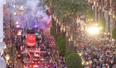 En images, liesse populaire à Rabat pour les Lionceaux de l’Atlas, sacrés champions du monde